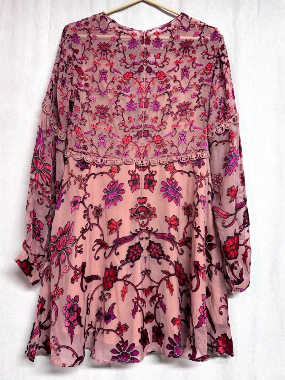 For Love and Lemon Saffron Mini Dress Silk Blend Size Large - Picture 4 of 7